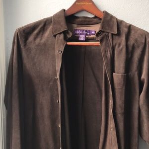 RL purple label suede jacket